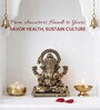 Golden Pure Brass Ganesha Idol