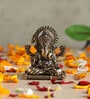 Golden Pure Brass Ganesha Idol