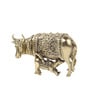 Golden Pure Brass Kamdhenu Cow with Calf Idol