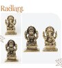 Golden Pure Brass Laxmi Ganesh Idols