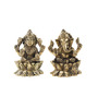 Golden Pure Brass Laxmi Ganesh Idol Set