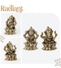 Golden Pure Brass Laxmi Ganesh Idol Set