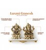 Golden Pure Brass Laxmi Ganesh Idol Set