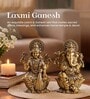 Golden Pure Brass Laxmi Ganesh Ji Idols