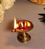 Pure Brass Laxmi Kuber Diya  (Pack Of 2)