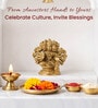 Golden Pure Brass Panchmukhi Hanuman Ji Idol