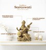Golden Pure Brass Saraswati Maa Idol