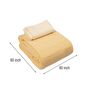 Yellow Diamond Pattern Single Bedspread With 1 Pillow Cover