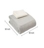 Grey Diamond Pattern Single Bedspread With 1 Pillow Cover