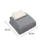 Blue Diamond Pattern Single Bedspread With 1 Pillow Cover