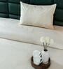 Beige Diamond Pattern Single Bedspread With 1 Pillow Cover