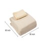 Beige Diamond Pattern Single Bedspread With 1 Pillow Cover