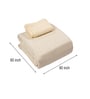 Beige Diamond Pattern Single Bedspread With 1 Pillow Cover