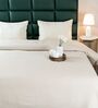 Beige Diamond Pattern Queen sized Bedspread With 2 Pillow Covers