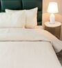 Beige Diamond Pattern King Sized Bedspread With 2 Pillow Covers