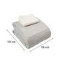 Grey Diamond Pattern King Sized Bedspread With 2 Pillow Covers