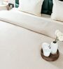 Beige Diamond Pattern Queen sized Bedspread With 2 Pillow Covers