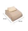 Beige Diamond Pattern Queen sized Bedspread With 2 Pillow Covers