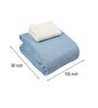 Blue Diamond Pattern Queen sized Bedspread With 2 Pillow Covers