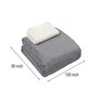 Blue Diamond Pattern Queen sized Bedspread With 2 Pillow Covers
