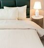 Beige Diamond Pattern Queen sized Bedspread With 2 Pillow Covers