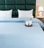 Blue Diamond Pattern Queen sized Bedspread With 2 Pillow Covers