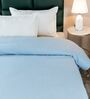 Blue Diamond Pattern Queen sized Bedspread With 2 Pillow Covers