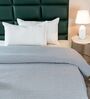 Blue Diamond Pattern Queen sized Bedspread With 2 Pillow Covers
