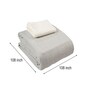Grey Diamond Pattern King Sized Bedspread With 2 Pillow Covers