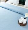 Blue Diamond Pattern Queen sized Bedspread With 2 Pillow Covers