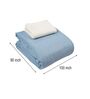 Blue Diamond Pattern Queen sized Bedspread With 2 Pillow Covers