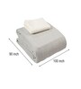 Grey Diamond Pattern Queen sized Bedspread With 2 Pillow Covers