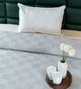 Grey Bedspread Huck Lace Pattern Single Bedspread With 1 Pillow Cover