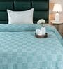 Green Bedspread Huck Lace Pattern Single Bedspread With 1 Pillow Cover