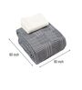 Blue Bedspread Huck Lace Pattern Single Bedspread With 1 Pillow Cover