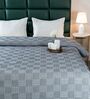 Blue Bedspread Huck Lace Pattern Queen sized Bedspread With 2 Pillow Covers