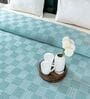 Green Bedspread Huck Lace Pattern King Sized Bedspread With 2 Pillow Covers