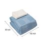 Blue Bedspread Huck Lace Pattern Queen sized Bedspread With 2 Pillow Covers