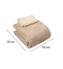 Beige Bedspread Huck Lace Pattern Queen sized Bedspread With 2 Pillow Covers