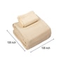 Beige Bedspread Huck Lace Pattern King Sized Bedspread With 2 Pillow Covers