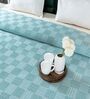 Green Bedspread Huck Lace Pattern Queen sized Bedspread With 2 Pillow Covers