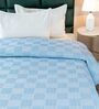 Blue Bedspread Huck Lace Pattern Queen sized Bedspread With 2 Pillow Covers