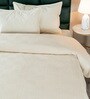 Beige Bedspread Huck Lace Pattern Queen sized Bedspread With 2 Pillow Covers