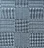 Blue Bedspread Huck Lace Pattern Queen sized Bedspread With 2 Pillow Covers