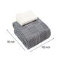 Blue Bedspread Huck Lace Pattern Queen sized Bedspread With 2 Pillow Covers
