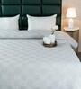 Grey Bedspread Huck Lace Pattern King Sized Bedspread With 2 Pillow Covers