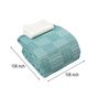 Green Bedspread Huck Lace Pattern King Sized Bedspread With 2 Pillow Covers
