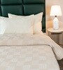 Beige Bedspread Huck Lace Pattern Queen sized Bedspread With 2 Pillow Covers