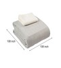 Grey Bedspread Huck Lace Pattern King Sized Bedspread With 2 Pillow Covers