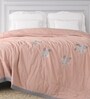 Pink 449 GSM Cotton Double Bed Comforter